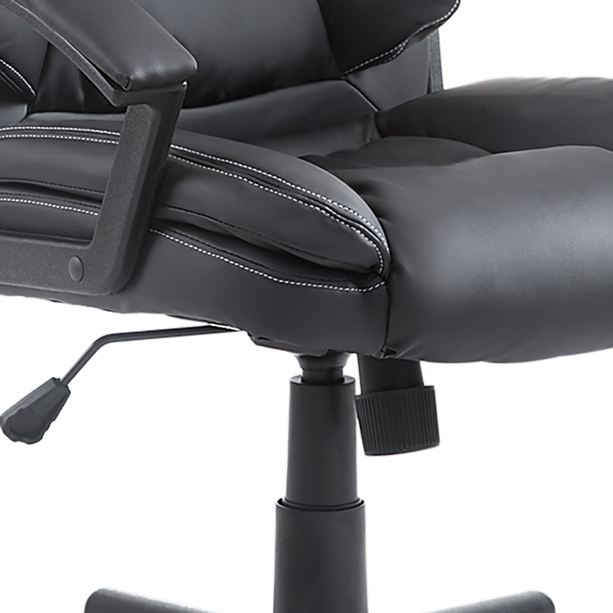 HOMCOM Office Chair, Computer Desk Chair, Mid Back Executive Chair with Adjustable Height and Swivel Rolling Wheels for Home Study, Black 