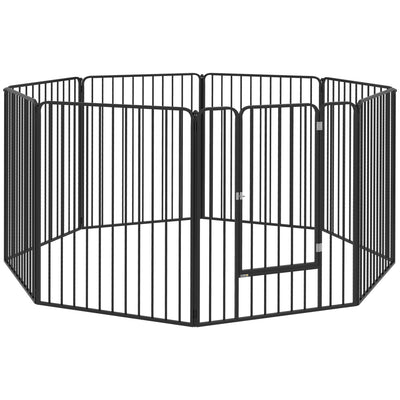 PawHut 100cm 8 Panels Heavy Duty Dog Pen, Pet Playpen for Indoors, Outdoors, Small, Medium, Large Dogs 