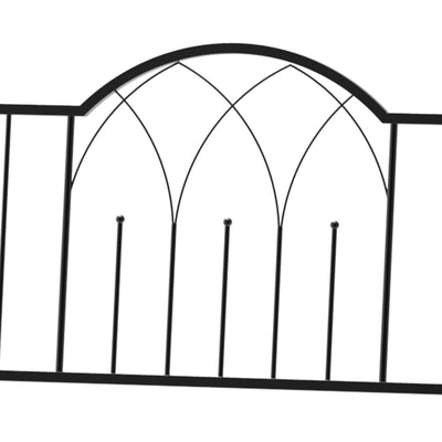 Outsunny Garden Metal Arch Bench Outdoor Patio Rose Trellis Arbour Pergola for Climbing Plant Antique Style 2-Seater Chair, Black 