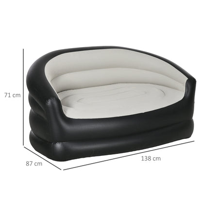 Outsunny Double Inflatable Seat - Grey/Black