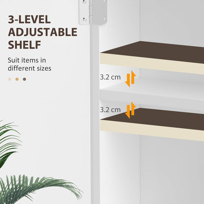 HOMCOM Bathroom Cabinet Wall Mounted, Bathroom Wall Cabinet Medicine Cabinet with 2 Doors, Adjustable Shelf, White 