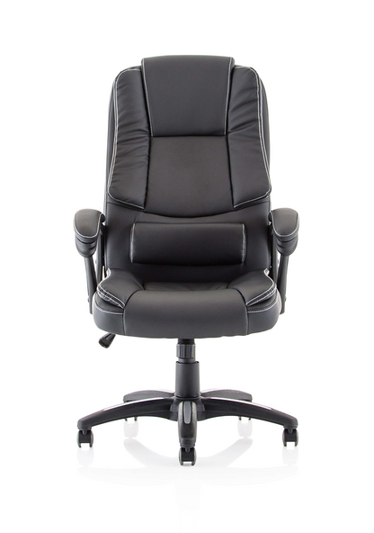 Dakota High Back Black Leather Executive Office Chair with Arms