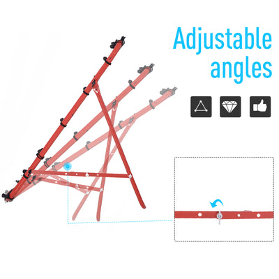HOMCOM Rebounder Net, Practise Kickback Goal, for Teens, Adults Training - Red 