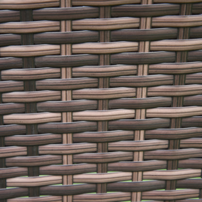 Outsunny Three-Piece Rattan Chair Set, with Cushions - Brown 