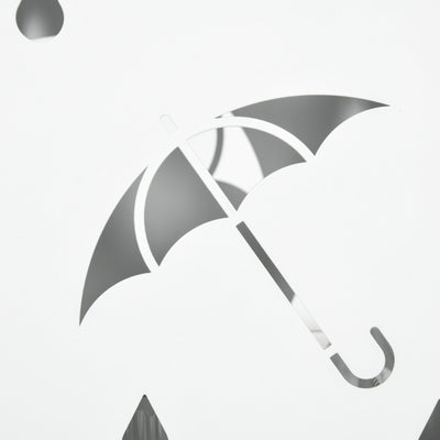HOMCOM Six-Umbrella Steel Holder Stand - White 