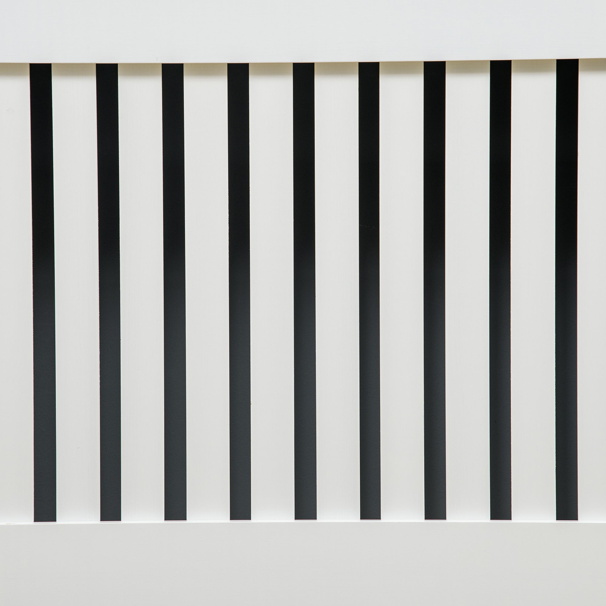HOMCOM Slatted Radiator Cover Painted Cabinet MDF Lined Grill in White (172L x 19W x 81H cm) 
