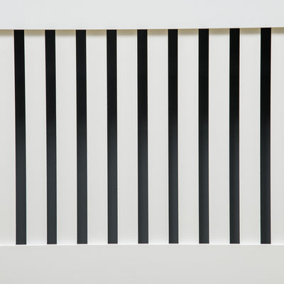 HOMCOM Slatted Radiator Cover Painted Cabinet MDF Lined Grill in White (172L x 19W x 81H cm) 