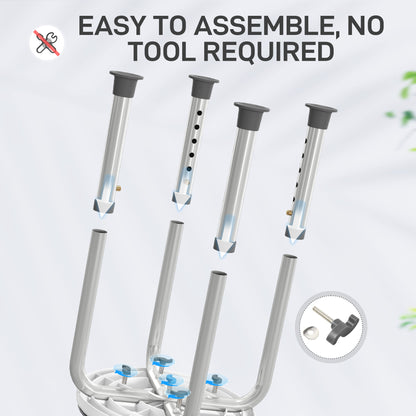 HOMCOM 360° Swivel Shower Chair, Height Adjustable Aluminium Shower Stool with Non-Slip Feet for Disabled, Elderly, Grey