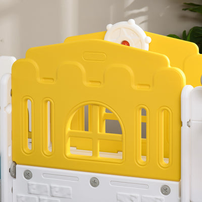 AIYAPLAY 7-in-1 Toddler Slide for Ages 1-3 Years with Basketball Hoop 