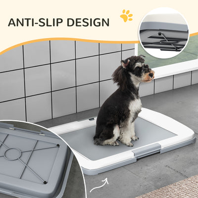 PawHut Dog Toilet Tray for Training Dogs, Dog Litter Tray for Indoor, Outdoor, 63 x 49 x 6cm 