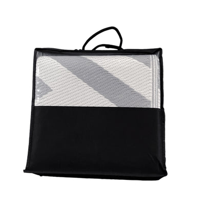 Outsunny Plastic Straw Reversible RV Outdoor Rug with Carry Bag, 182 x 274cm, Grey and Cream 