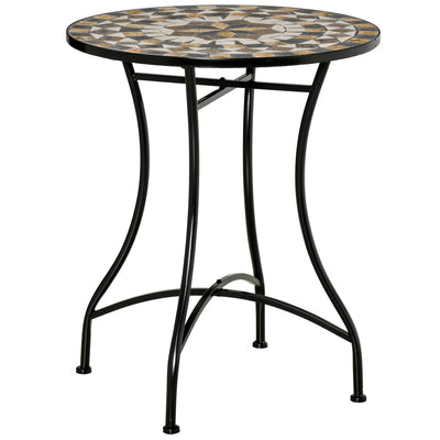 Outsunny \'ce\'a660cm Mosaic Outdoor Patio Table - Grey 