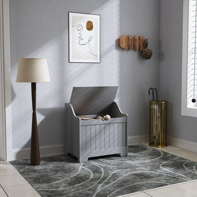 HOMCOM 61L Home Storage Chest - Grey 