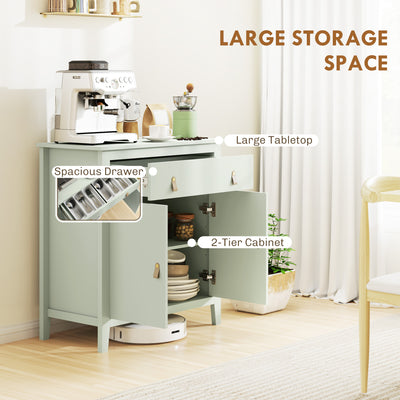 HOMCOM Farmhouse Style Sideboard - Light Green 