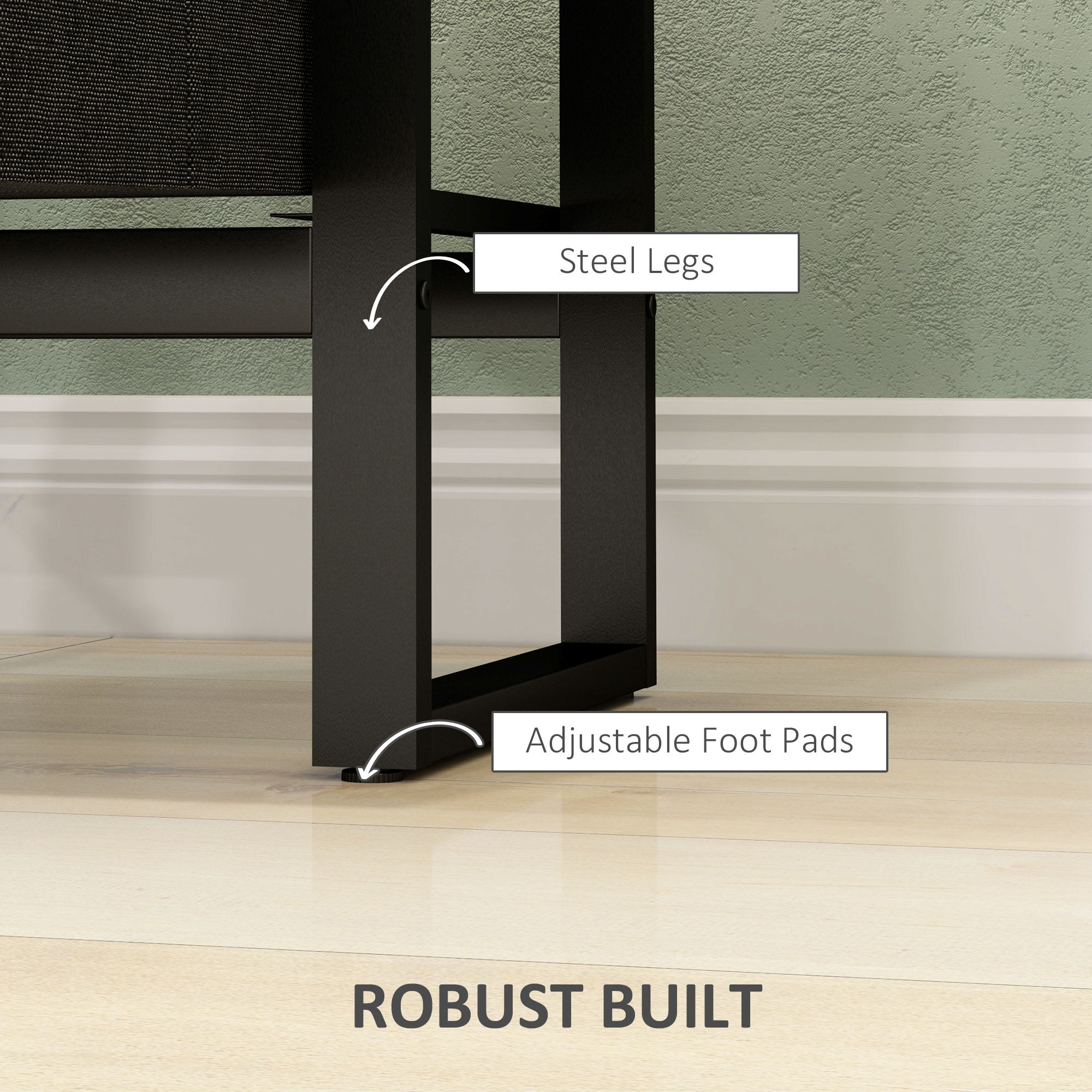 HOMCOM Industrial-Natural Bedside Table - Brown 