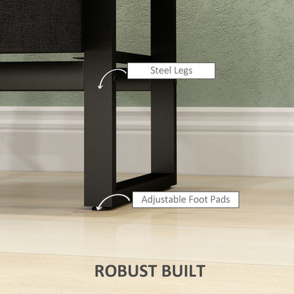 HOMCOM Industrial-Natural Bedside Table - Brown 
