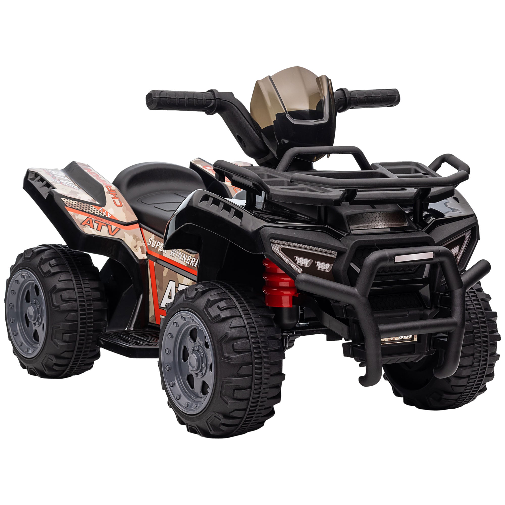 HOMCOM Kids Ride-on Four Wheeler ATV Car with Real Working Headlights for 18-36M 