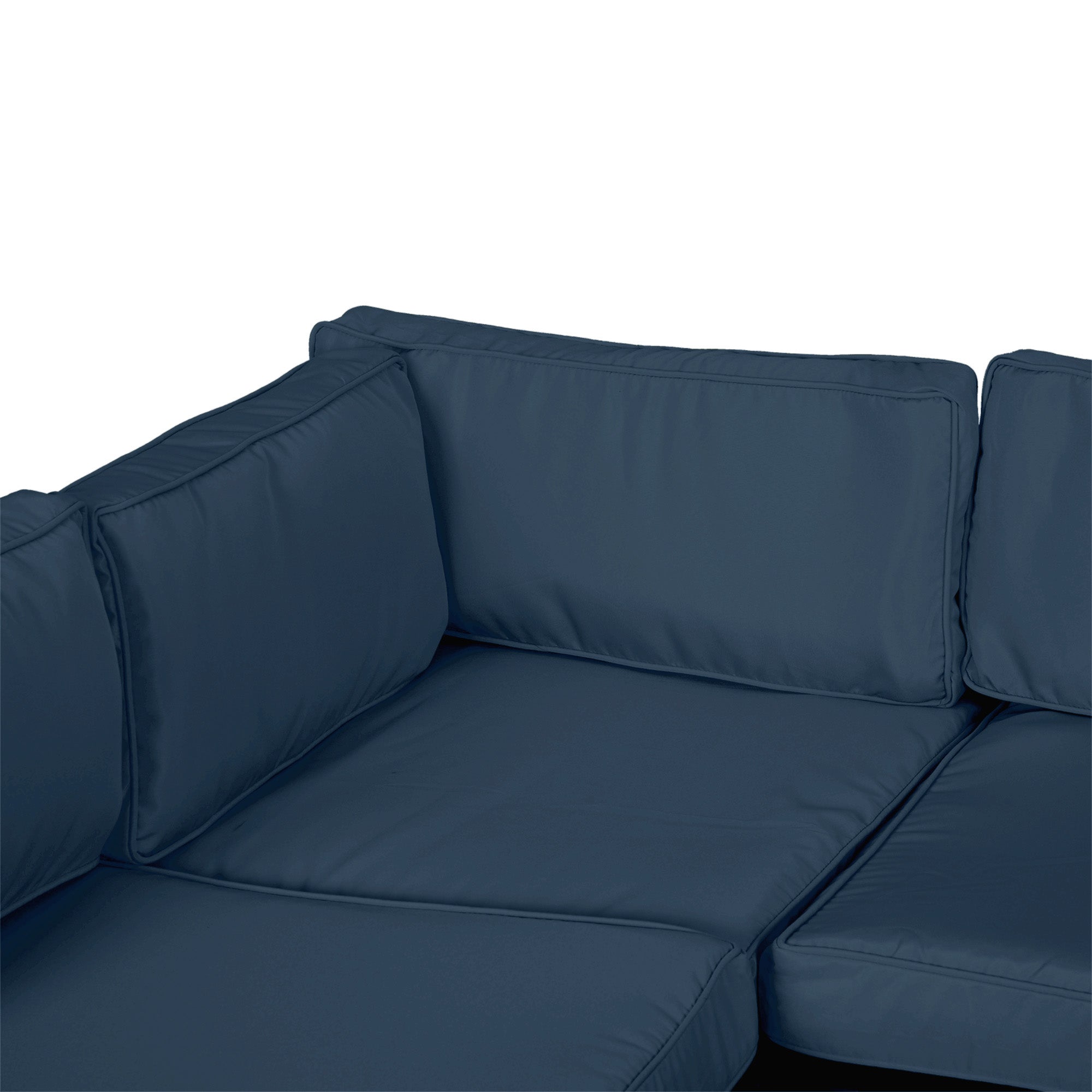 Outsunny Garden Rattan Sofa Cushion Polyester Cover Replacement Outdoor- No Cushion Included, Blue 