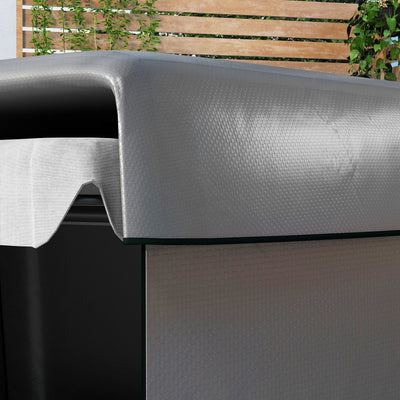 Outsunny Patio 3 Seater Swing Chair Bench Cover Outdoor Garden Furniture Rain Protection Cover Protector Waterproof Anti-UV, 215L x 155W x 150Hcm, Dark Grey 