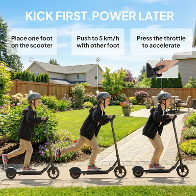 SPORTNOW Electric Scooter for Kids, with LED Display, Green 
