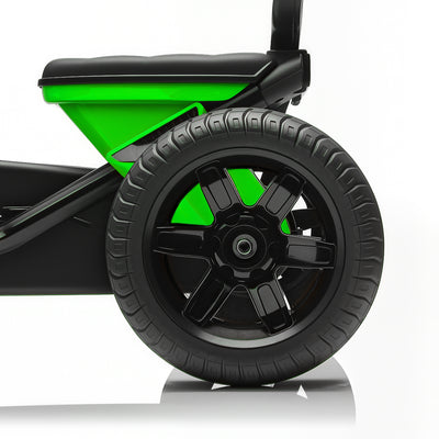 AIYAPLAY Pedal Go Kart for Kids 2-5 Years, with Silent EVA Wheels, Metal Frame, Green 