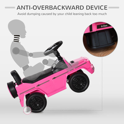 HOMCOM 3 in 1 Kids Ride On Car G350 Licensed Foot To Floor Slider Toddler Push Along NO POWER Pink 12-36 months 