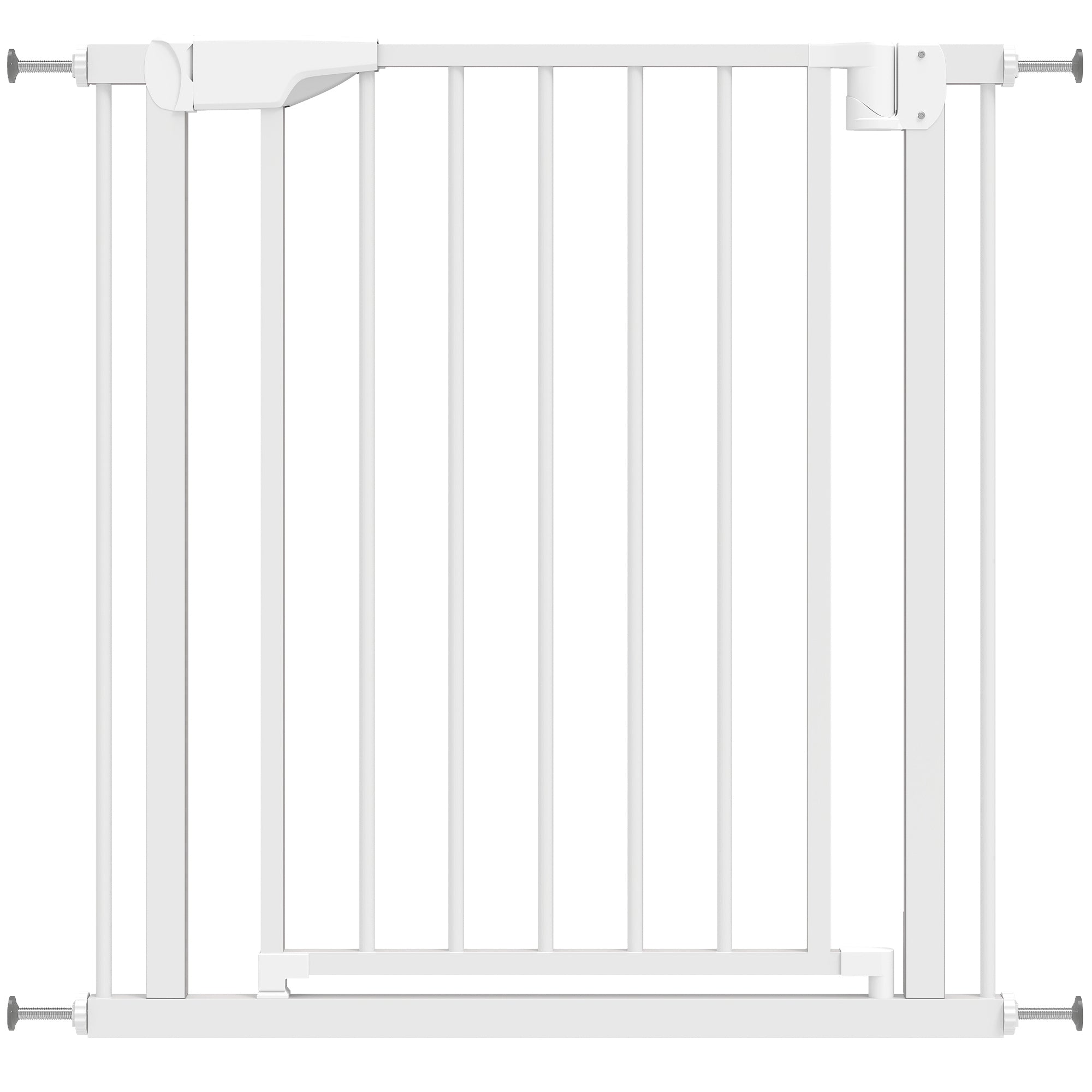 PawHut Baby Gate, Pet Safety Gate Pressure Fit, 76-82cm Wide with Two-Way Open, One-Hand Opening 