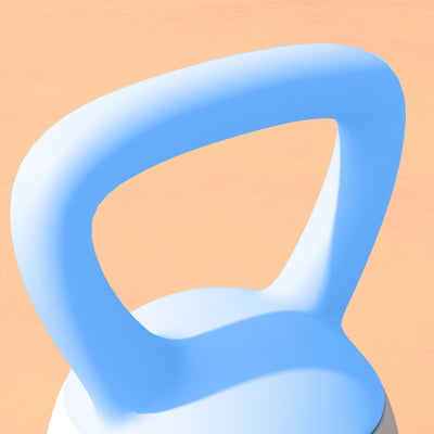 SPORTNOW 4KG Soft Kettlebell, Kettlebell with Non-Slip Handle for Home Gym, Weight Lifting, Strength Training, Light Blue/Grey 