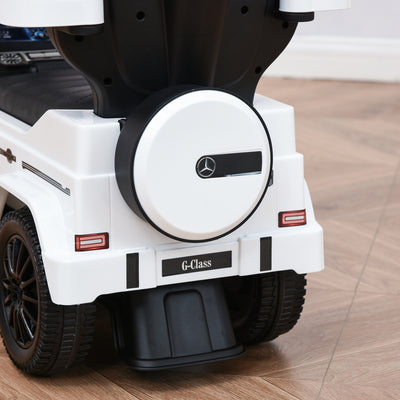 HOMCOM 3 in 1 Kids Children Ride on Push Car Toddler Sliding Car G350 Licensed Walker Foot to Floor Slider Push-Along with Horn Steering Wheel NO POWER Manual, White 