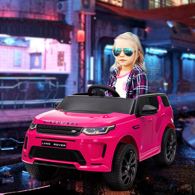 AIYAPLAY Licensed Land Rover Discovery Sport, 12V Kids Ride on Car w/ Remote Control, Lights, Music, Horn, for 3-6 Years, Pink 