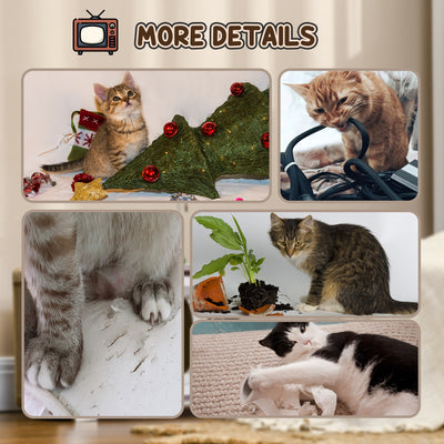 PawHut TV-Shaped Scratching Board with Scratcher, Catnip, Toy Rat, Cat Scratcher for Indoor Cats, 43 x 23 x 32.5cm 
