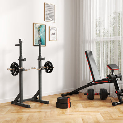 SPORTNOW Olympic Weight Plates Set, with Two 5kg and Two 2.5kg weights, Black 