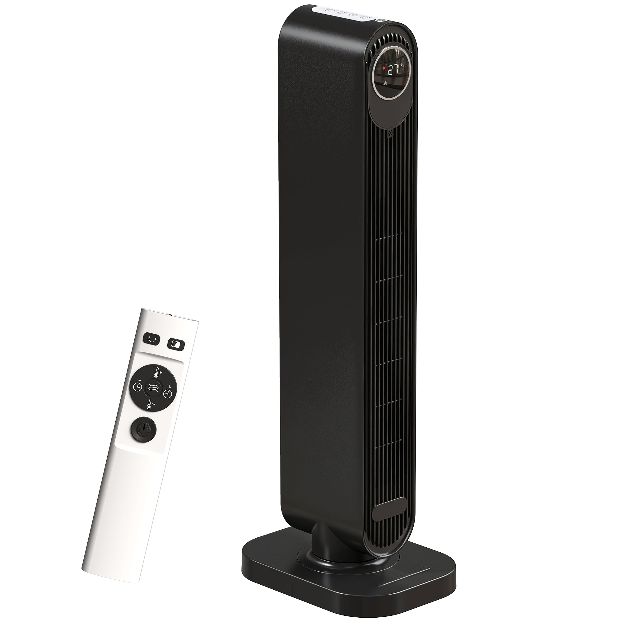 HOMCOM 2000W Ceramic Electric Heater with Fan, Timer, Oscillation - Black 