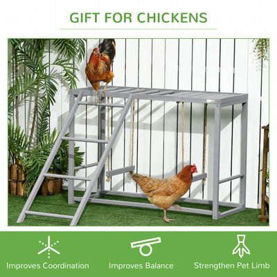 PawHut Walk In Chicken Run with Chicken Activity Shelf and Cover, 3 x 4 x 2m 