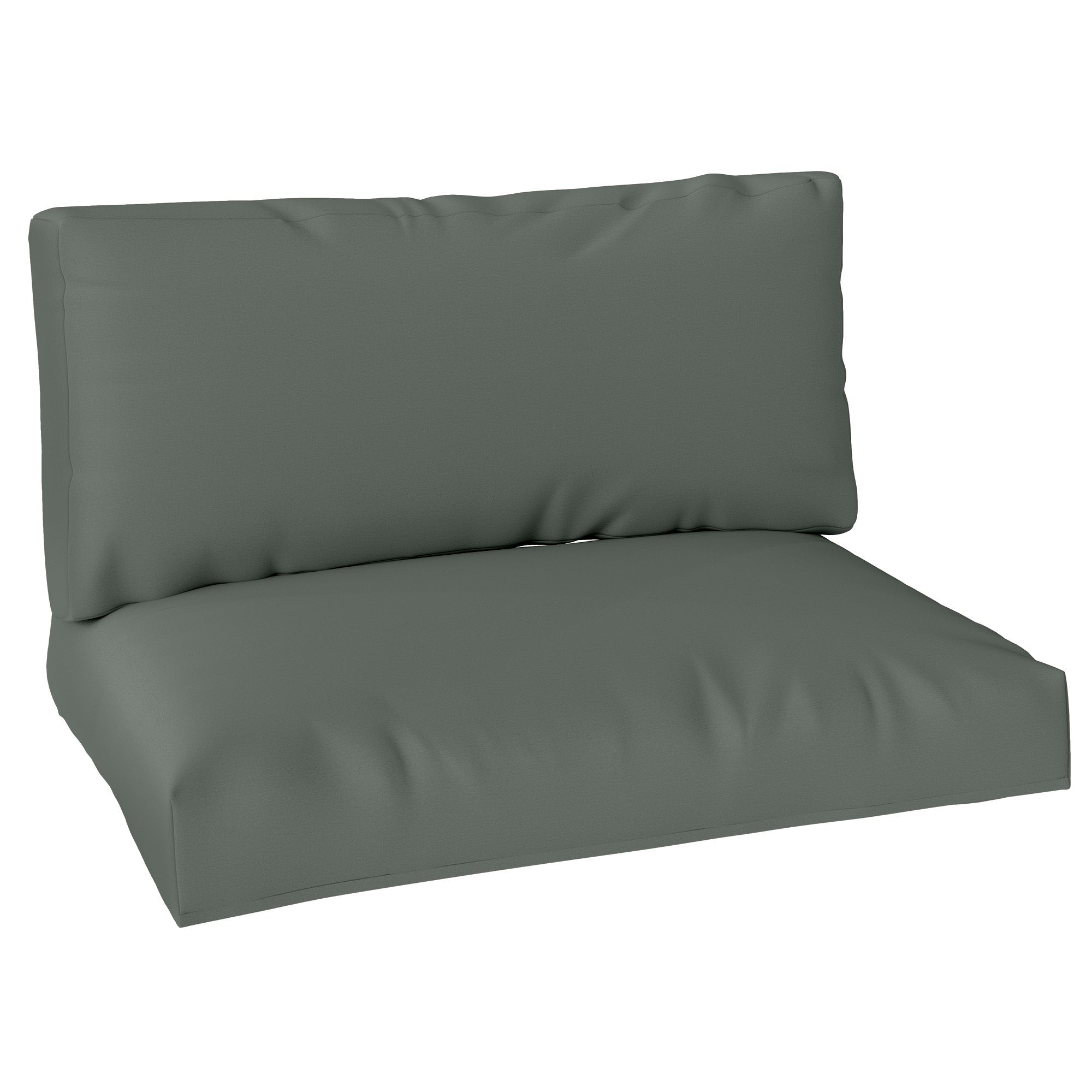 Outsunny 2 Seater Pallet Furniture Cushions Pallet Cushions, UPF20+ 220gsm Fabric, 20 cm Thick Outdoor Seat Pads, Charcoal Grey 
