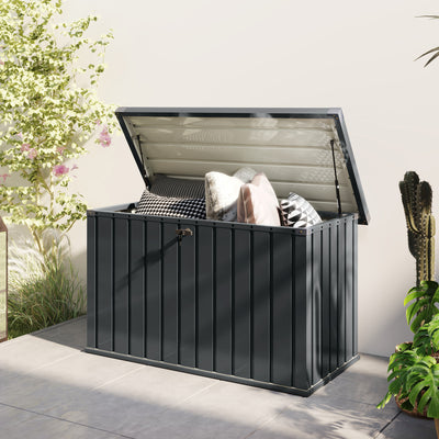 Outsunny 400L Galvanised Steel Garden Storage Box 