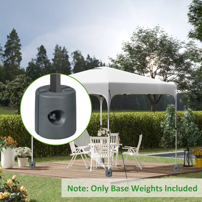 Outsunny HDPE Tent Weights Set of 4, Canopy Weights, Fill with Water or Sand, 48KG 