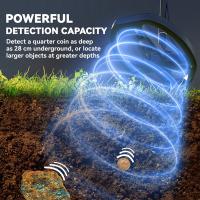 Outsunny Metal Detector for Adults and Beginners, Gold Detector with Higher Accuracy IP68 Waterproof Coil, 5 Professional Modes with Pinpoint & Memory Mode, Bigger Backlit LCD Display with DSP Chip 