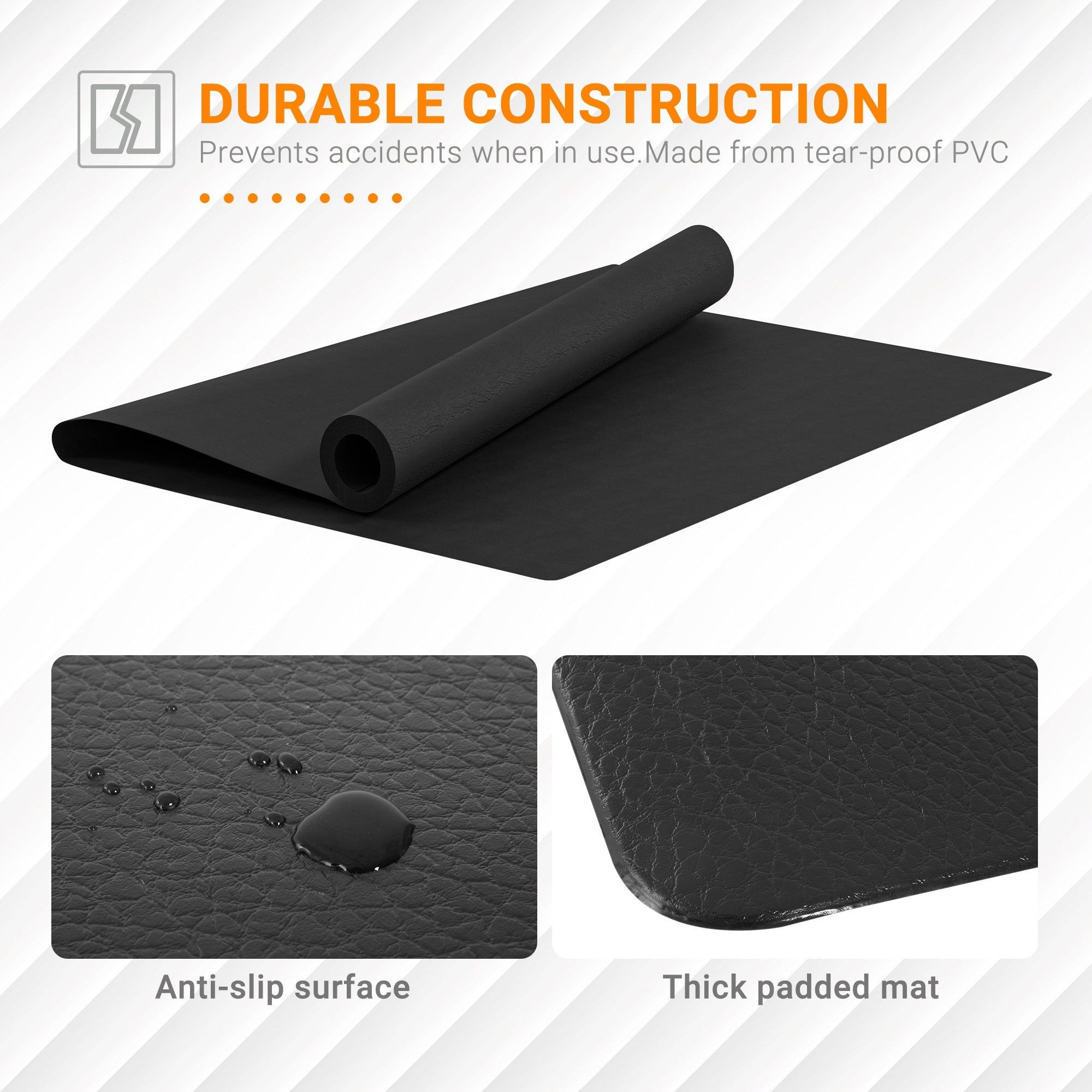 HOMCOM Multi-purpose Exercise Equipment Mat Non-slip Floor Protector Gym Fitness Training Workout Mat, 200 x 100cm 