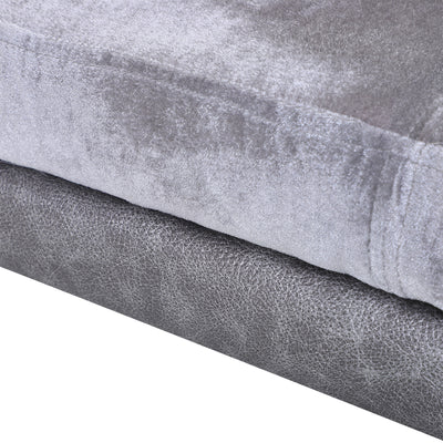 PawHut Dog Sofa Bed for Small-Sized Dogs, Elevated Pet Chair with PU Cover, Soft Cushion, Cat Couch Lounger with Anti-slip Legs - Grey 