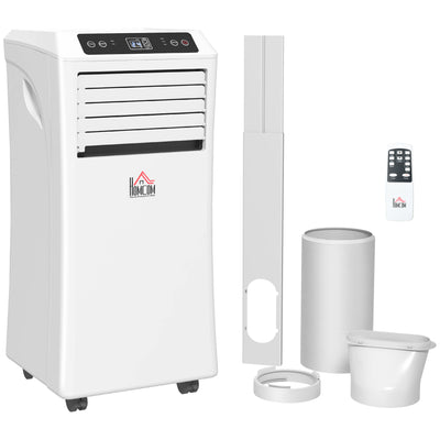 HOMCOM 9000 BTU Air Conditioning Unit, 3-in-1 Portable Air Conditioner, Dehumidifier, Cooling Fan with Remote Control, Digital Display, 2 Speeds, 24H Timer, Window Venting Kit, 18m² 