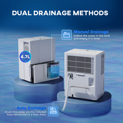 HOMCOM 30L Clothes Dryer Dehumidifier - White 