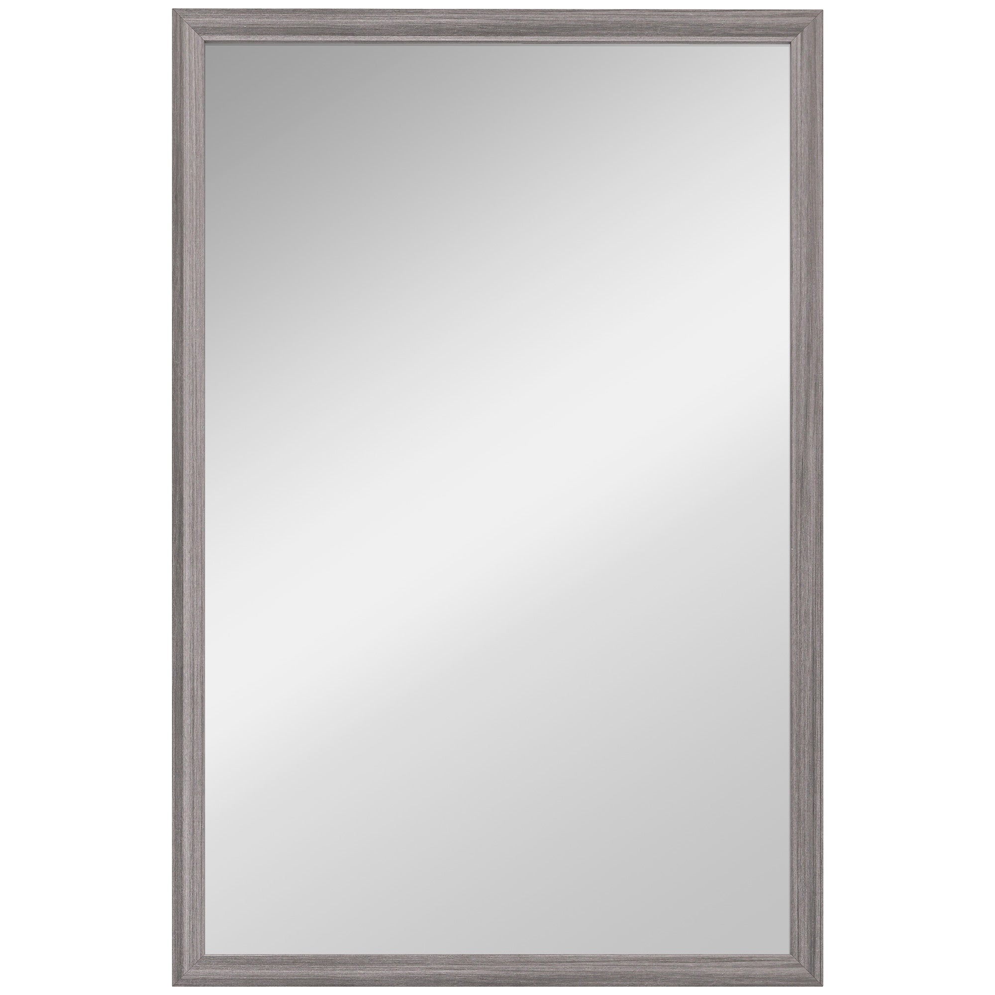 HOMCOM Wall Bathroom Mirror, 40 x 60 cm Wall-Mounted Mirror for Living Room, Bedroom, Hallway, Grey 