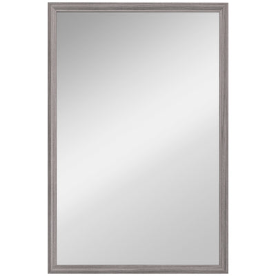 HOMCOM Wall Bathroom Mirror, 40 x 60 cm Wall-Mounted Mirror for Living Room, Bedroom, Hallway, Grey 