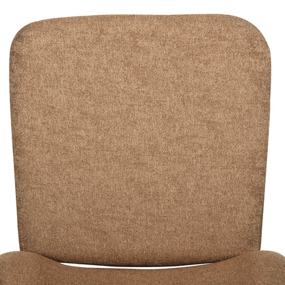 HOMCOM Bar Stools Set of 2, Linen-Touch Upholstered Bar Chairs, Kitchen Stools with Backs and Steel Legs for Dining Room, Light Brown 