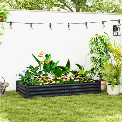 Outsunny 180 x 90cm Galvanised Steel Open Planter - 84H-211V00CG 