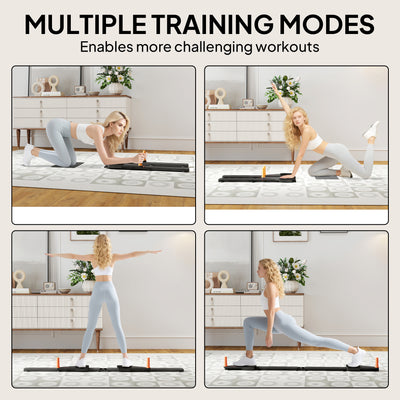 SPORTNOW Push Up Board Set of 2, Portable Press Up Board with Dual Glide Rails, Knee Pad, Pushup Stand Pilates Reformer Machine for Home Gym, Multifunctional Workout Equipment for Men & Women 
