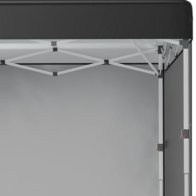 Outsunny 3 x 3 (M) Pop Up Gazebo Event Shelter, Height Adjustable Party Tent with 3 Sidewalls, Weight Bags and Wheeled Bag 