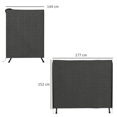 Outsunny 152 x 177cm Three-Seater Swing Chair Protective Cover Grey 