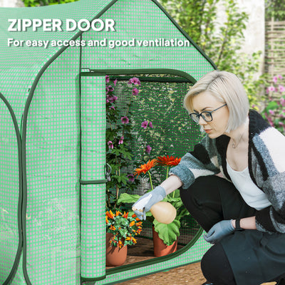 Outsunny 150 x 148cm Pop-Up Greenhouse - Green 